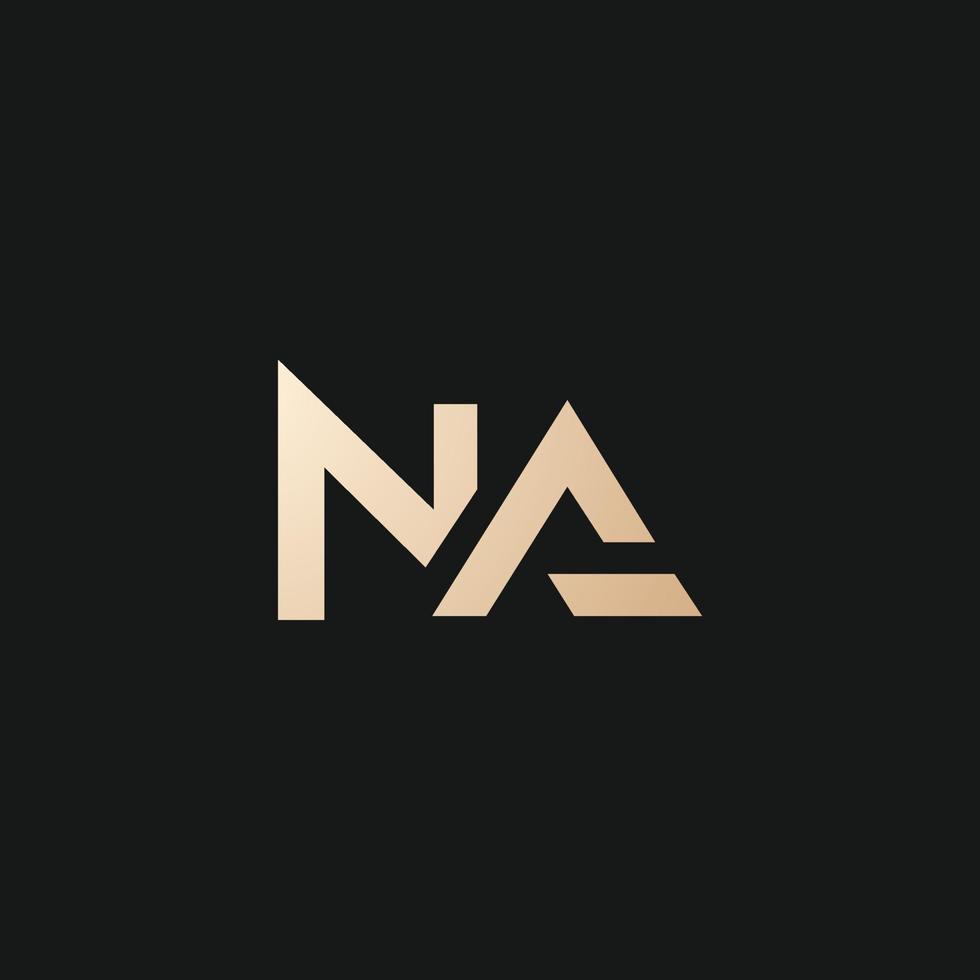 luxe et moderne n / a lettre logo conception vecteur