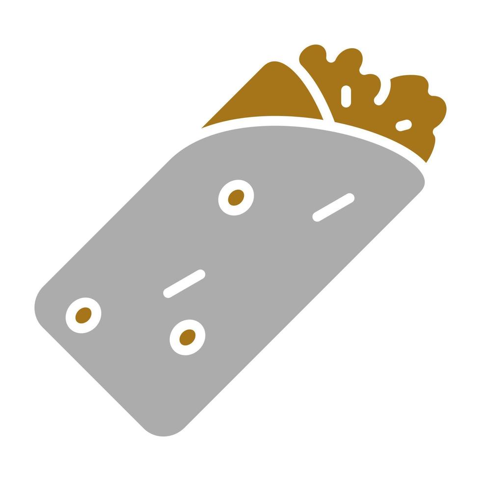 burrito vecteur icône style