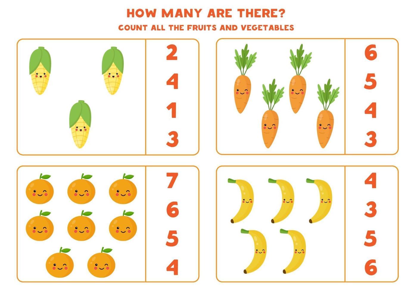 combien de fruits et légumes y a-t-il. vecteur