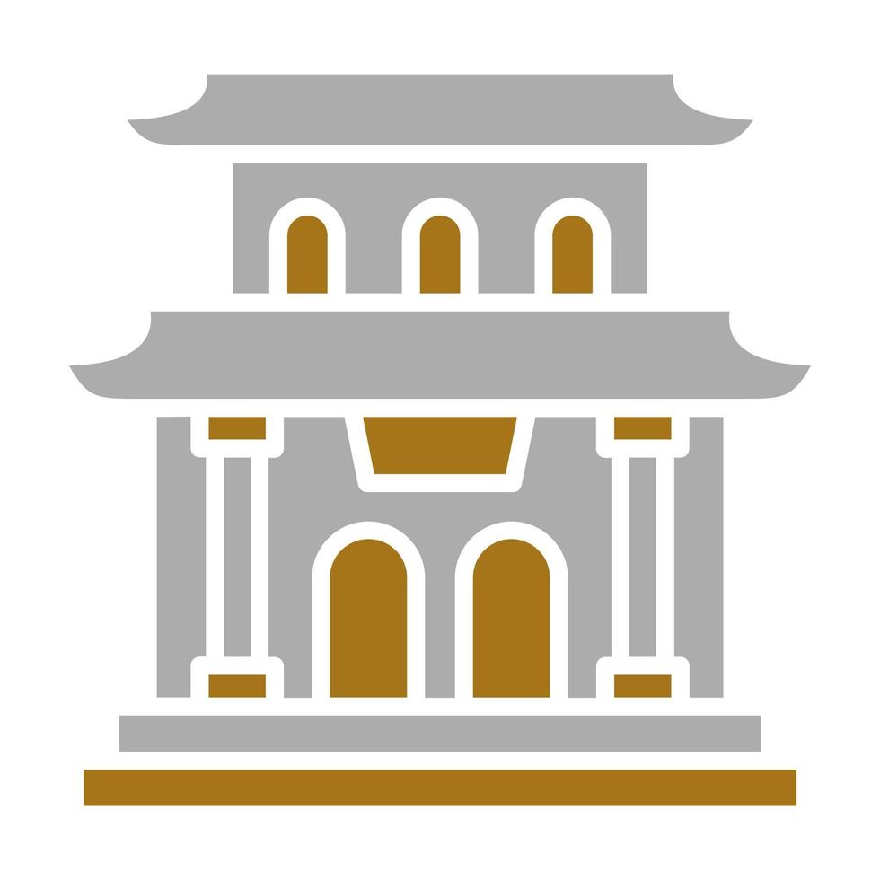 pagode vecteur icône style