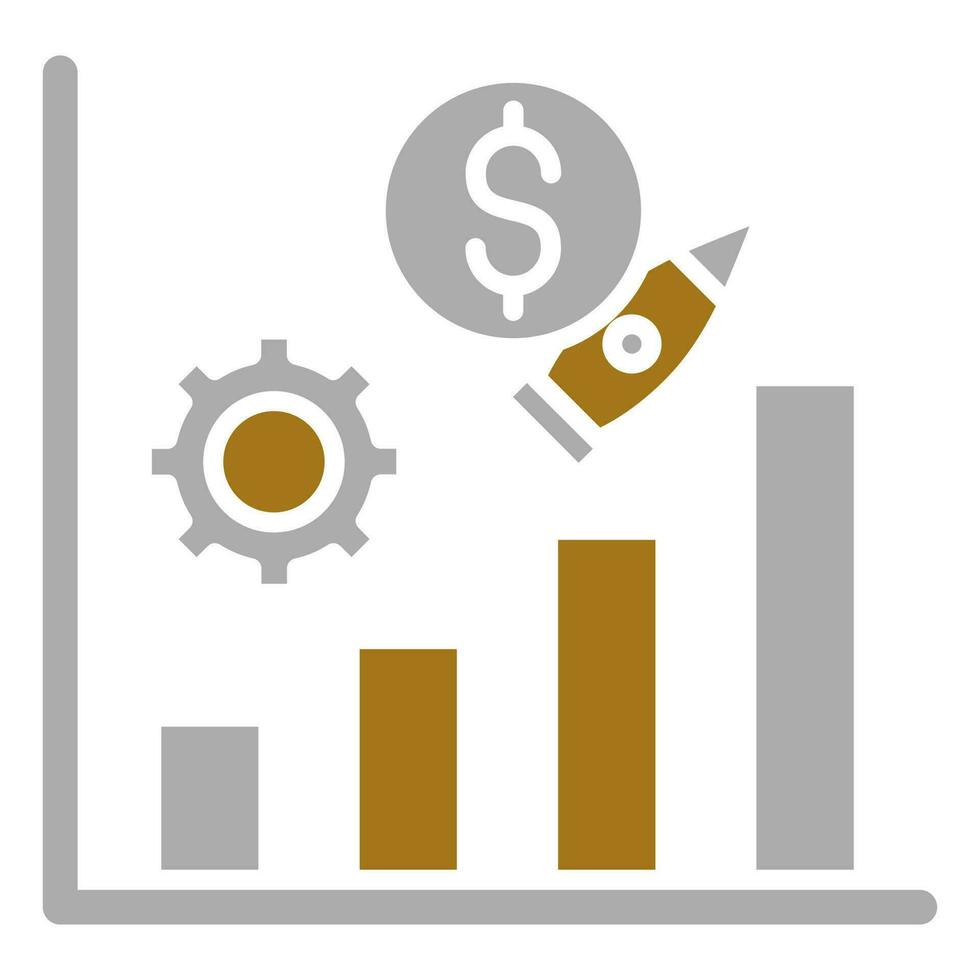 affaires croissance vecteur icône style