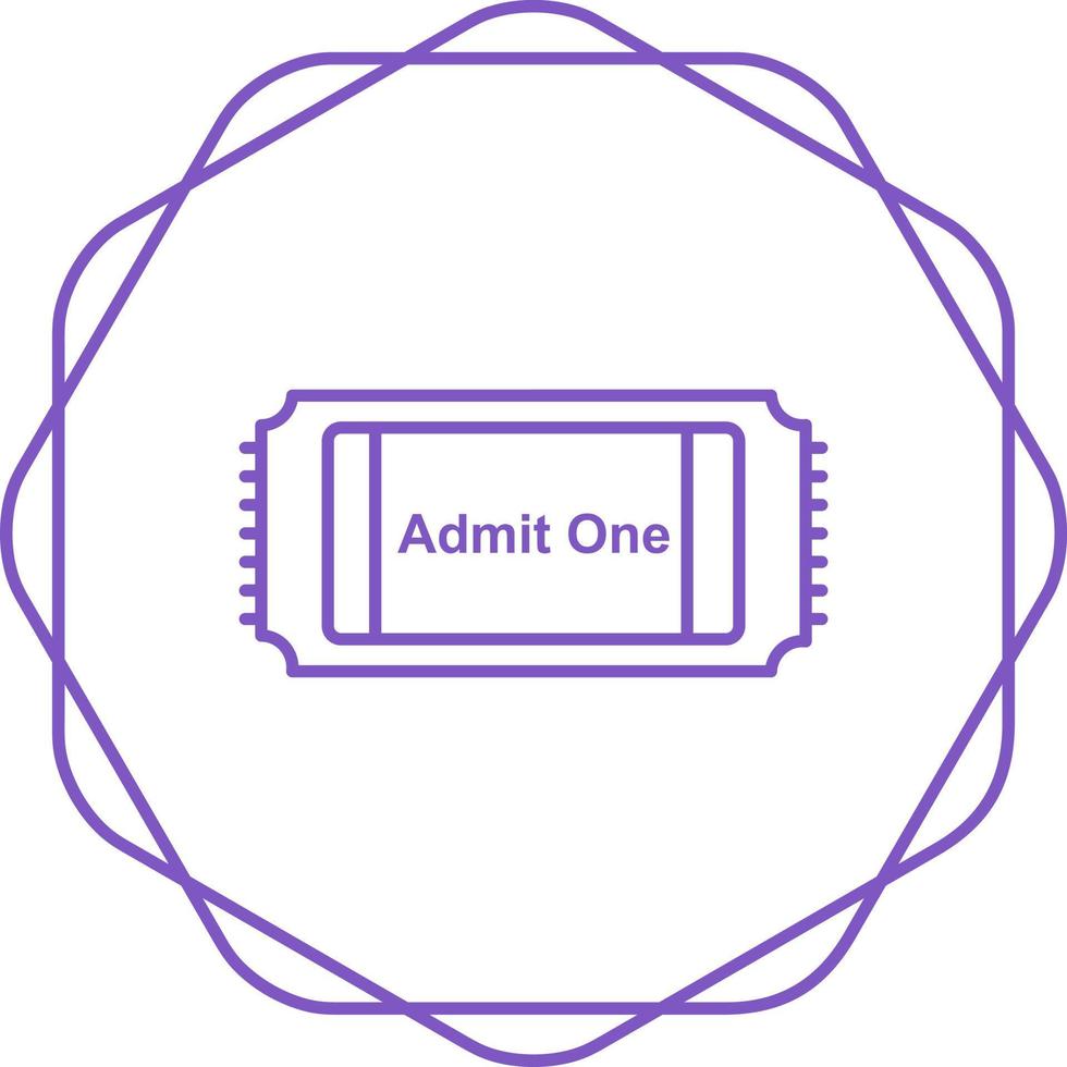 icône de vecteur de billet de cinéma