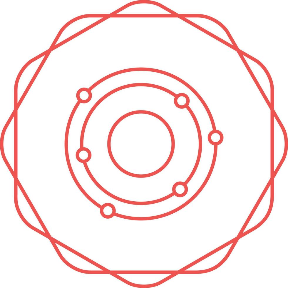 icône de vecteur de structure atomique