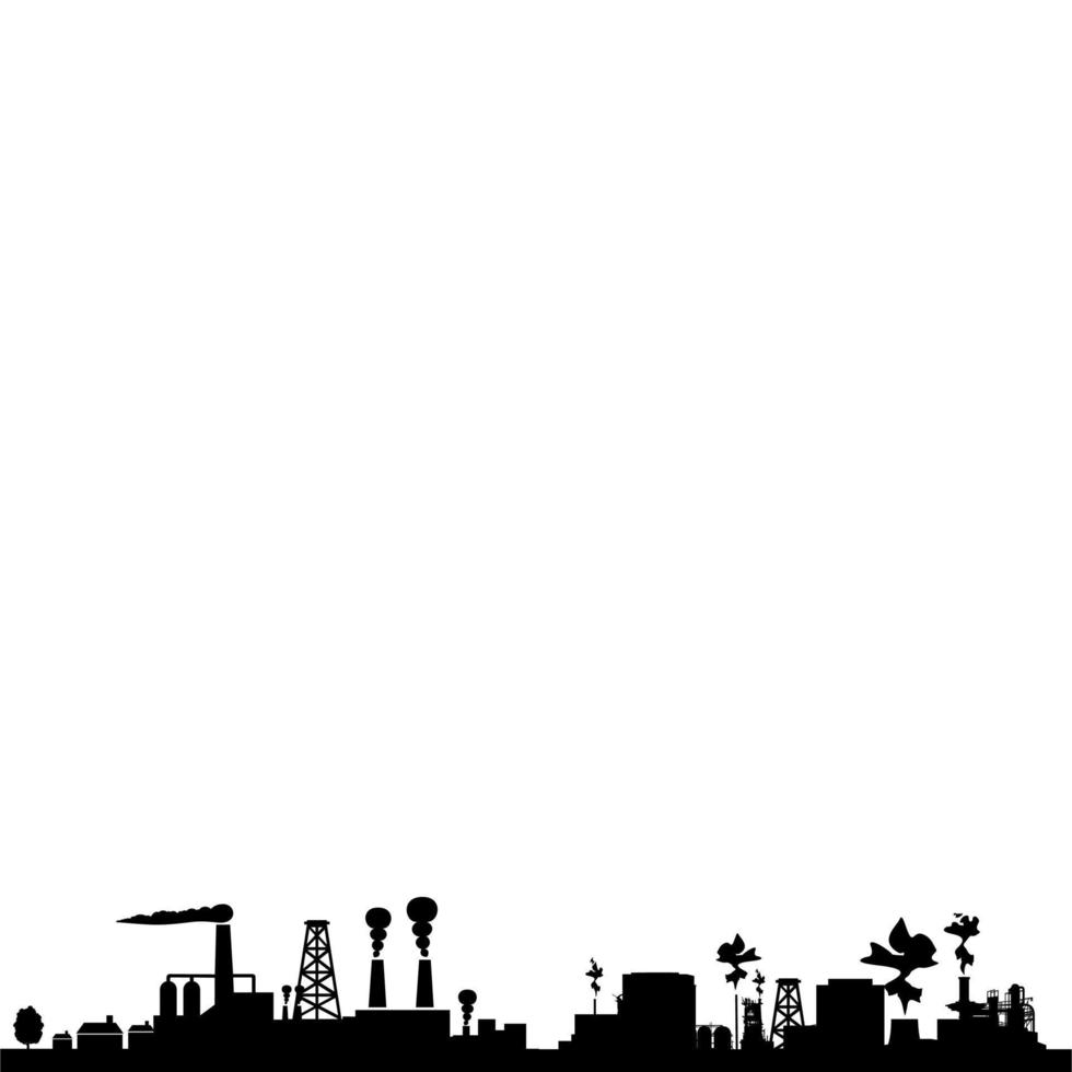 silhouette de le Urbain paysage vecteur