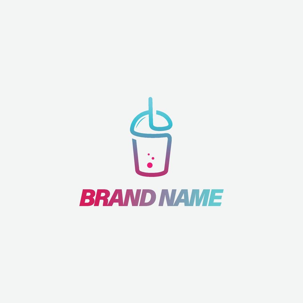 Frais boisson icône logo vecteur