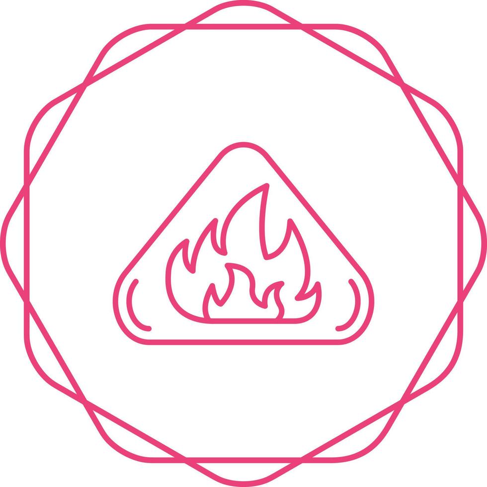 icône de vecteur de danger d'incendie