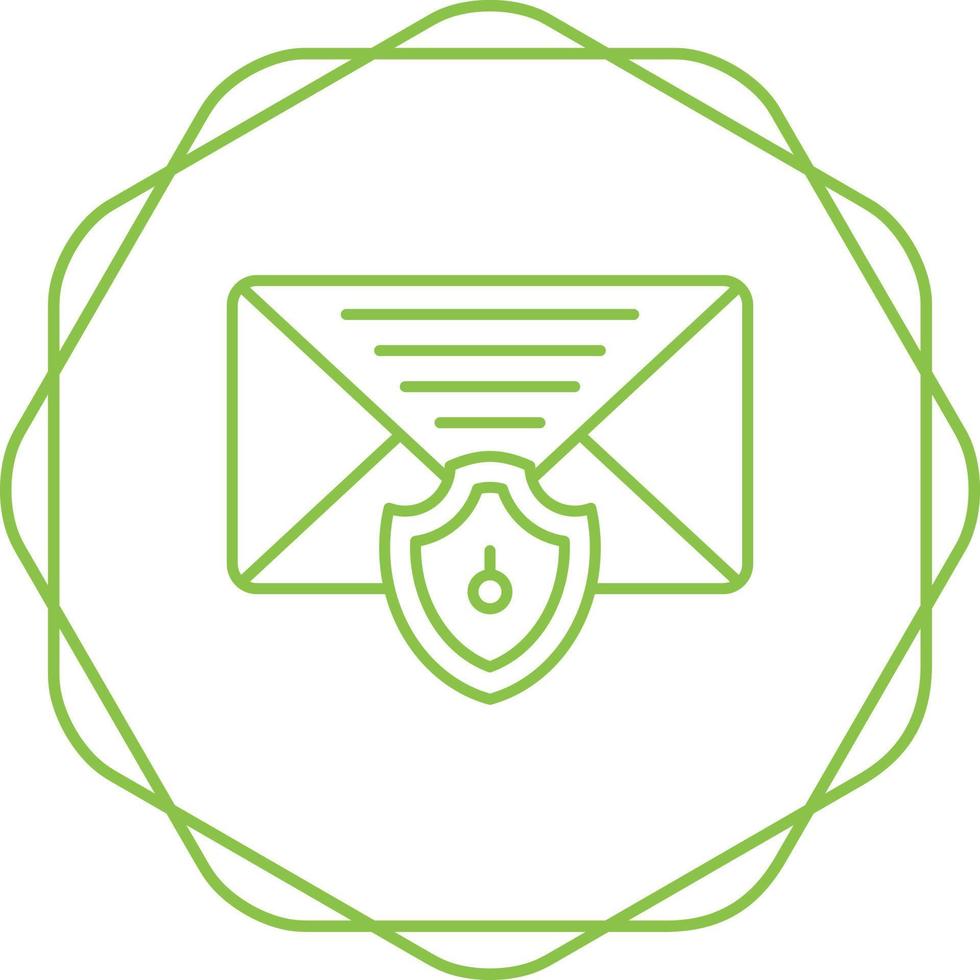 icône de vecteur de protection du courrier