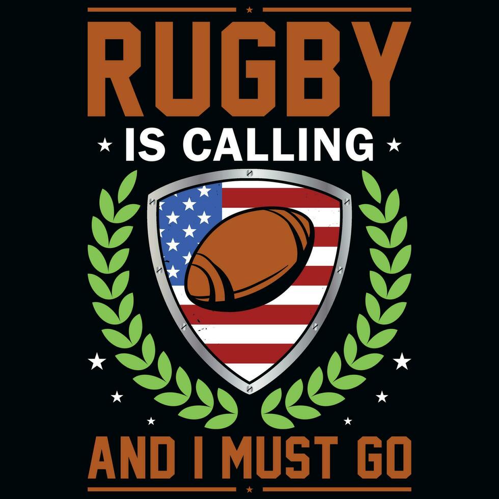 le rugby en jouant graphique T-shirt conception vecteur