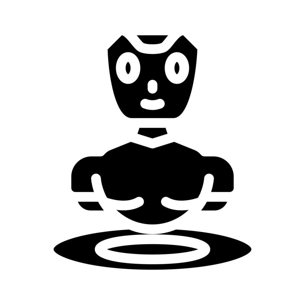 moderne bavarder bot glyphe icône vecteur illustration