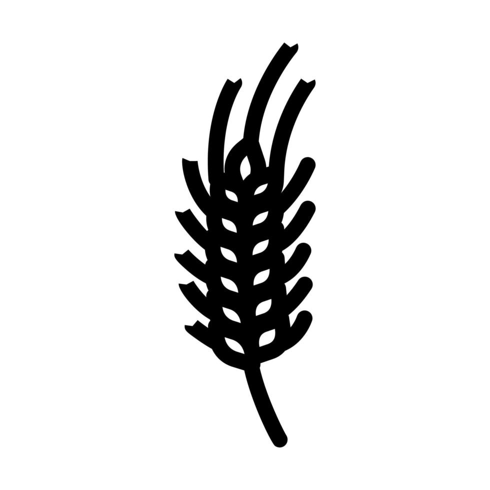 plante vert blé ligne icône vecteur illustration