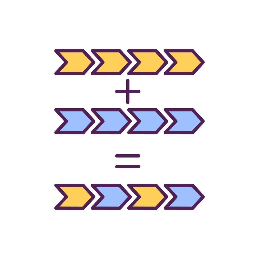 icône de couleur rvb de processus de mutation vecteur