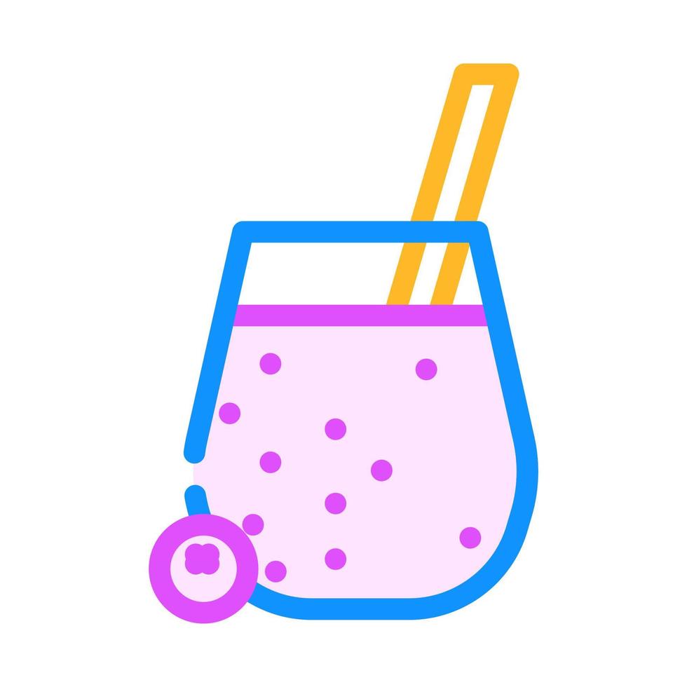 baie smoothie boisson Couleur icône vecteur illustration