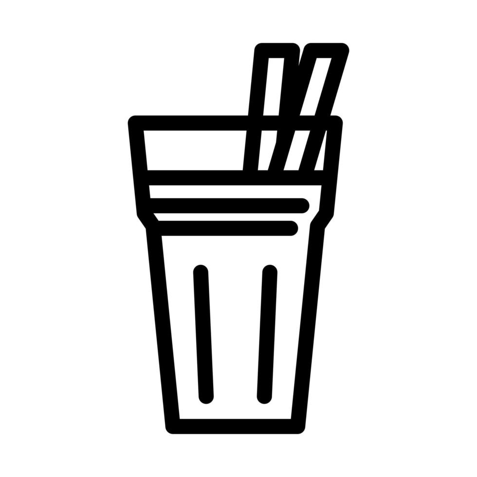 Lait smoothie boisson ligne icône vecteur illustration