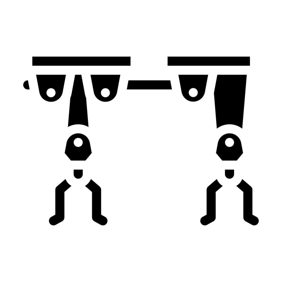 sangle système garage outil glyphe icône vecteur illustration