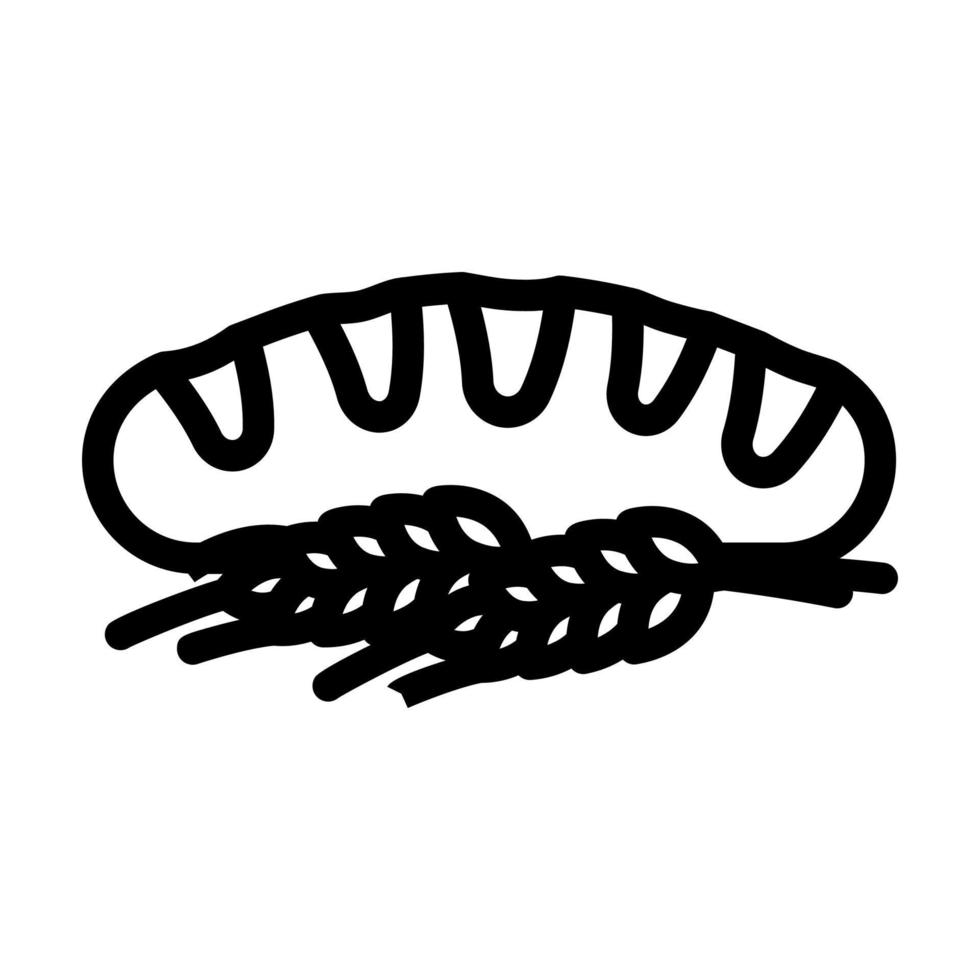pain blé oreilles ligne icône vecteur illustration