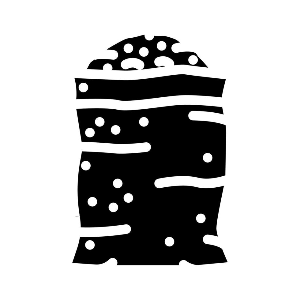 grain Toile sac blé glyphe icône vecteur illustration