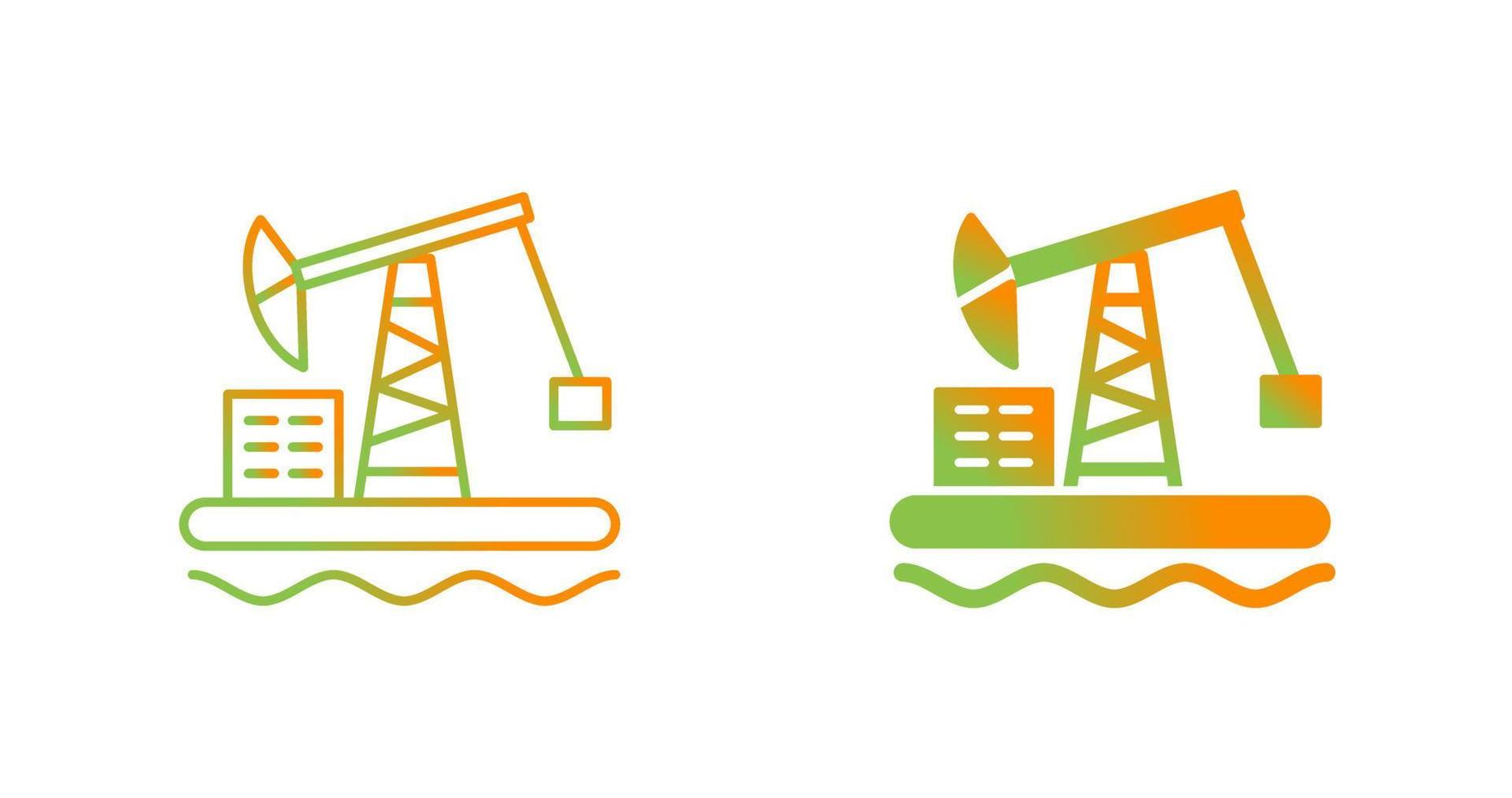 icône de vecteur de plate-forme pétrolière