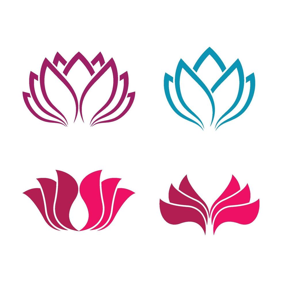 images de logo de lotus de beauté vecteur