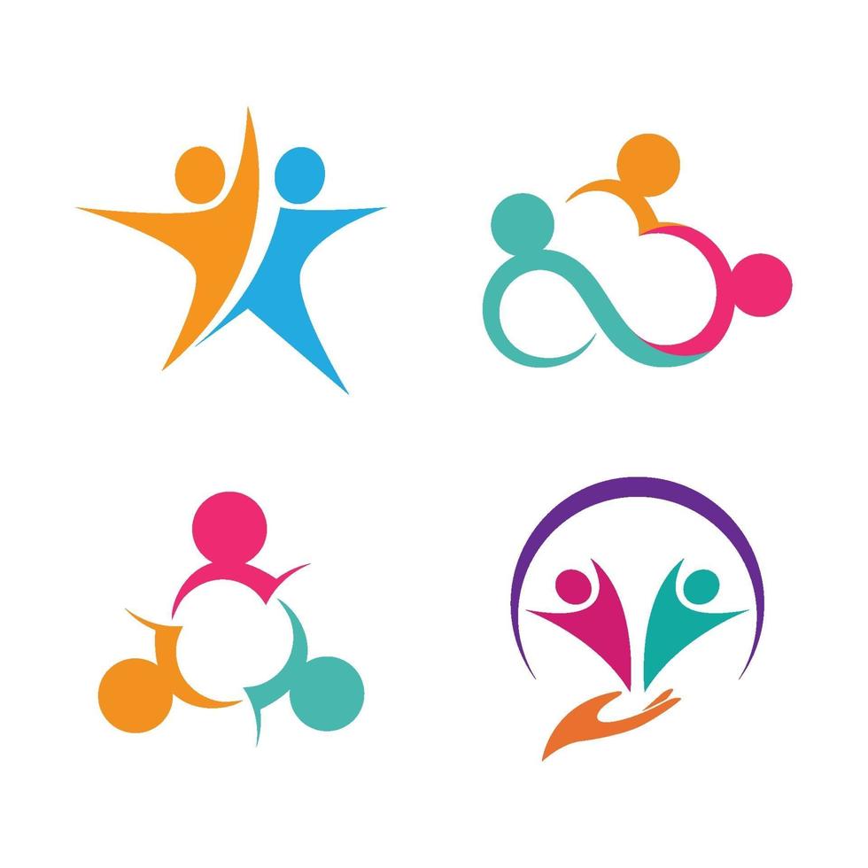 conception d'images de logo de soins communautaires vecteur