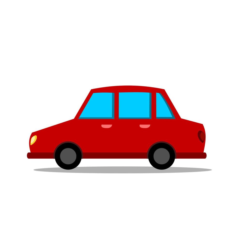 rouge Couleur voiture illustration dans plat style pour enfants livre vecteur