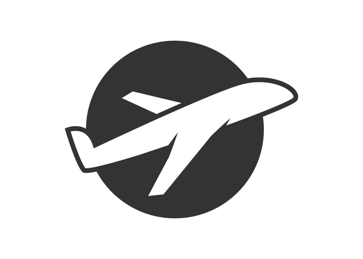 avion logo icône conception modèle isolé vecteur