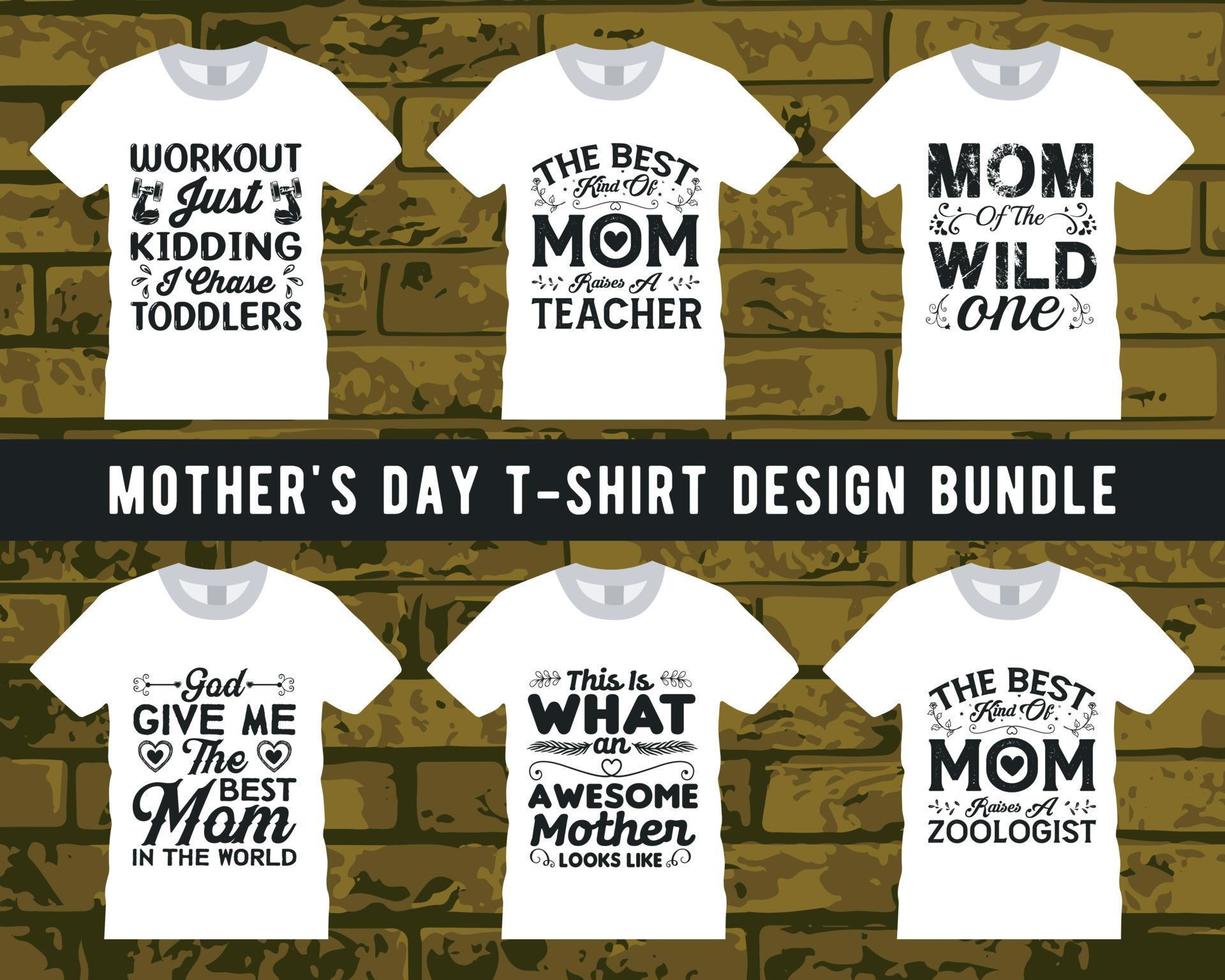 de la mère journée T-shirt empaqueter, content les mères journée T-shirt ensemble, de la mère journée élément vecteur, caractères maman t chemise, vecteur