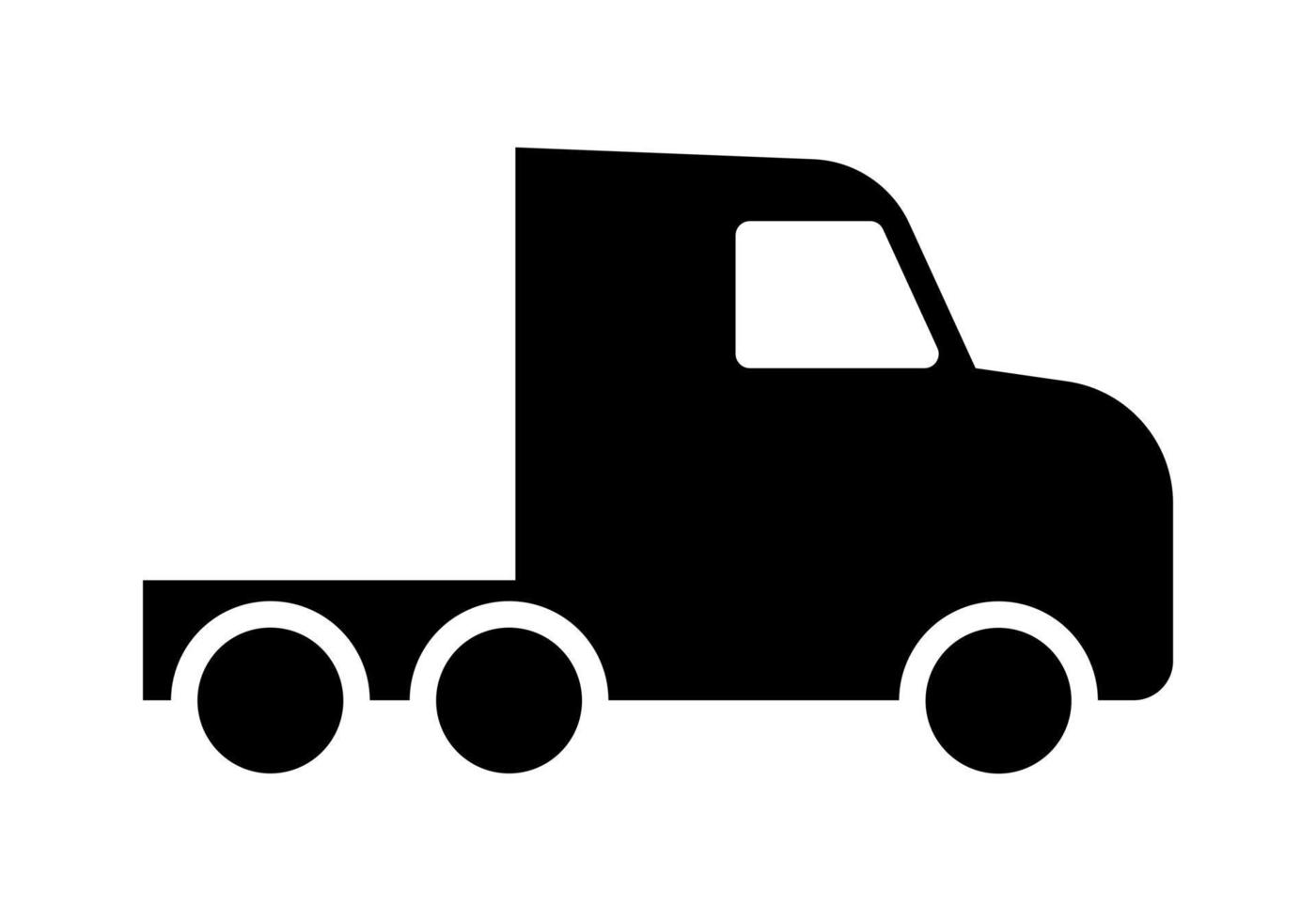 longue transporter un camion sans pour autant bande annonce icône. transport véhicule pour livraison de des biens à travers pays et intercontinental transport avec lourd conteneurs et vecteur charger.