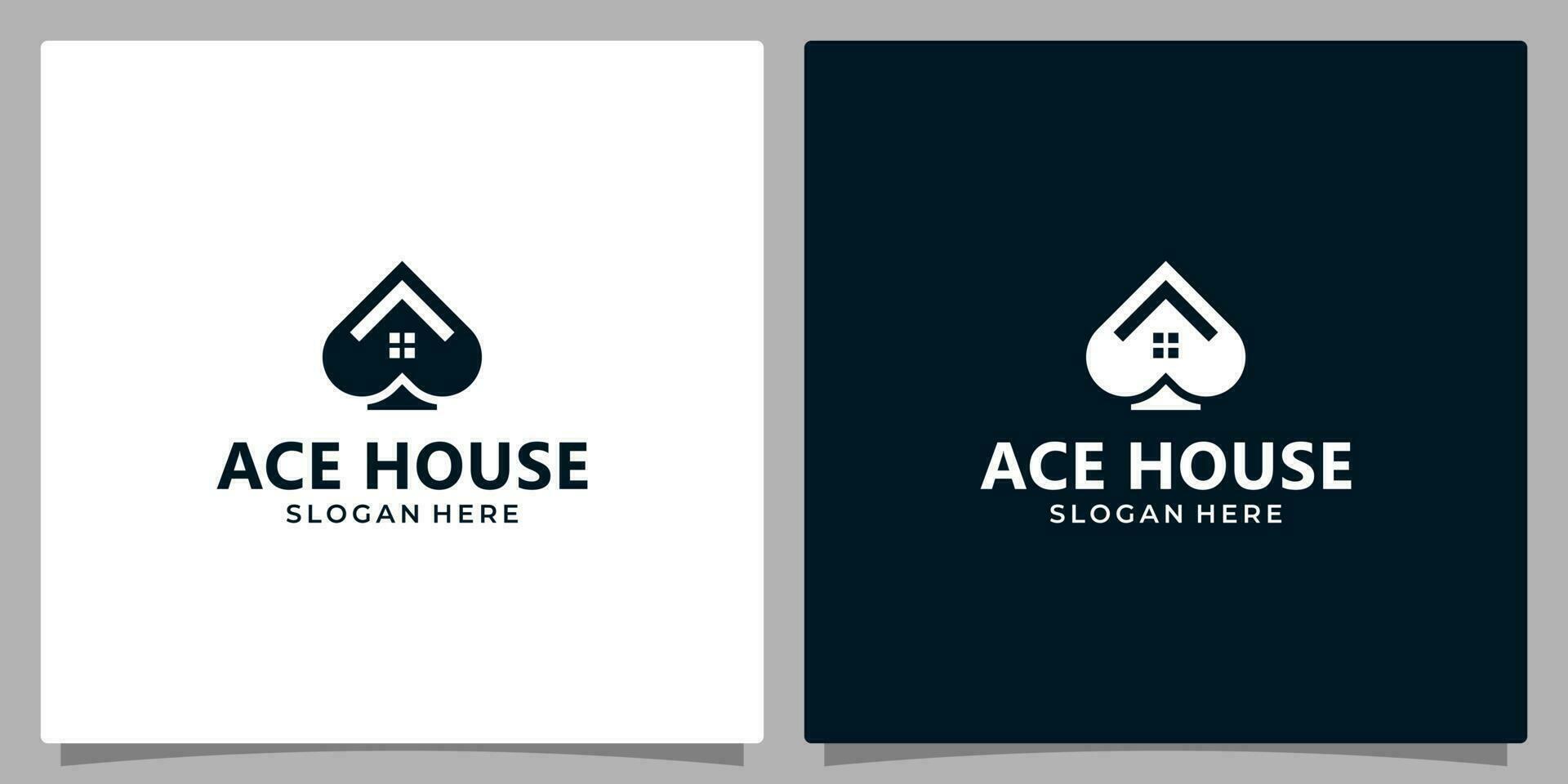 ace carte modèle logo conception avec maison bâtiment logo. prime vecteur