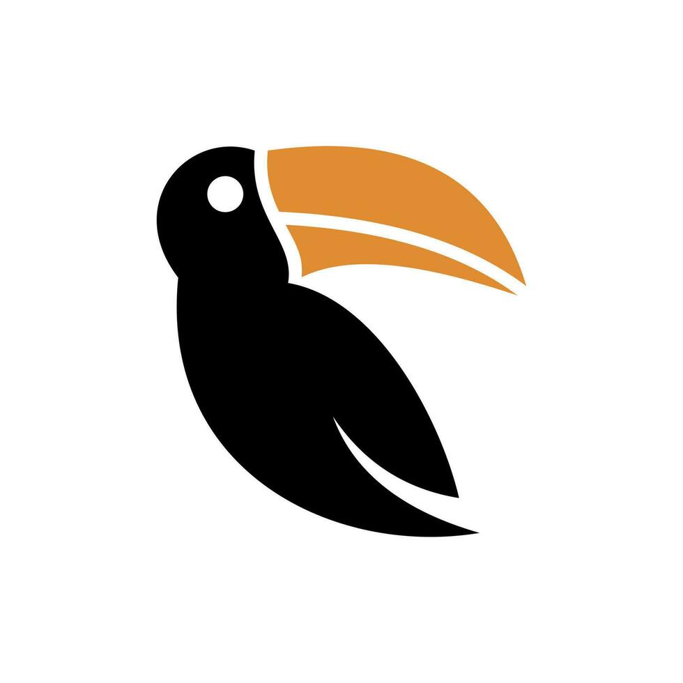 animal toucan oiseau mignonne moderne logo vecteur