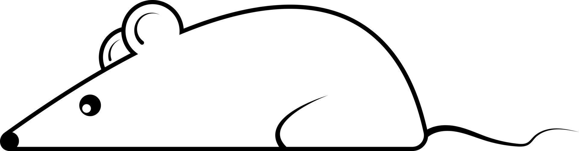 dessin animé Souris rat contours silhouette Souris rat bien la chance santé vecteur