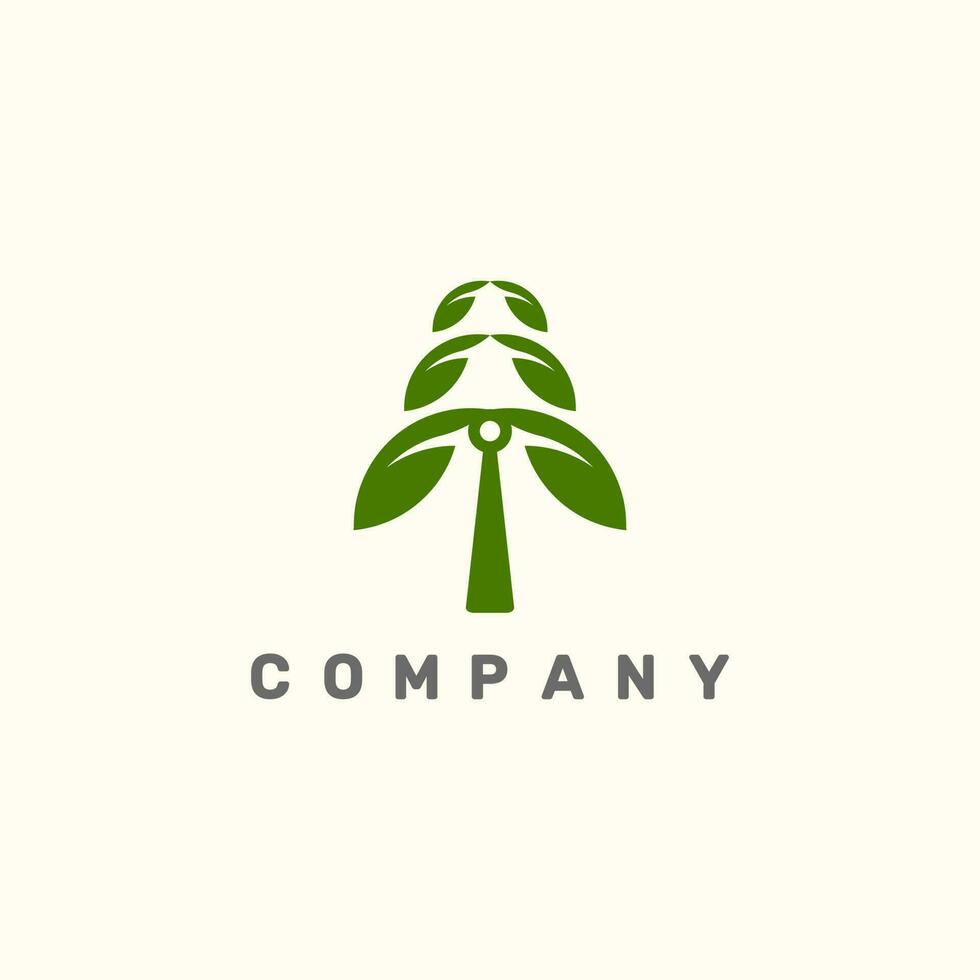 moderne abstrait arbre logo, nature, vert, Facile et nettoyer conception vecteur illustration