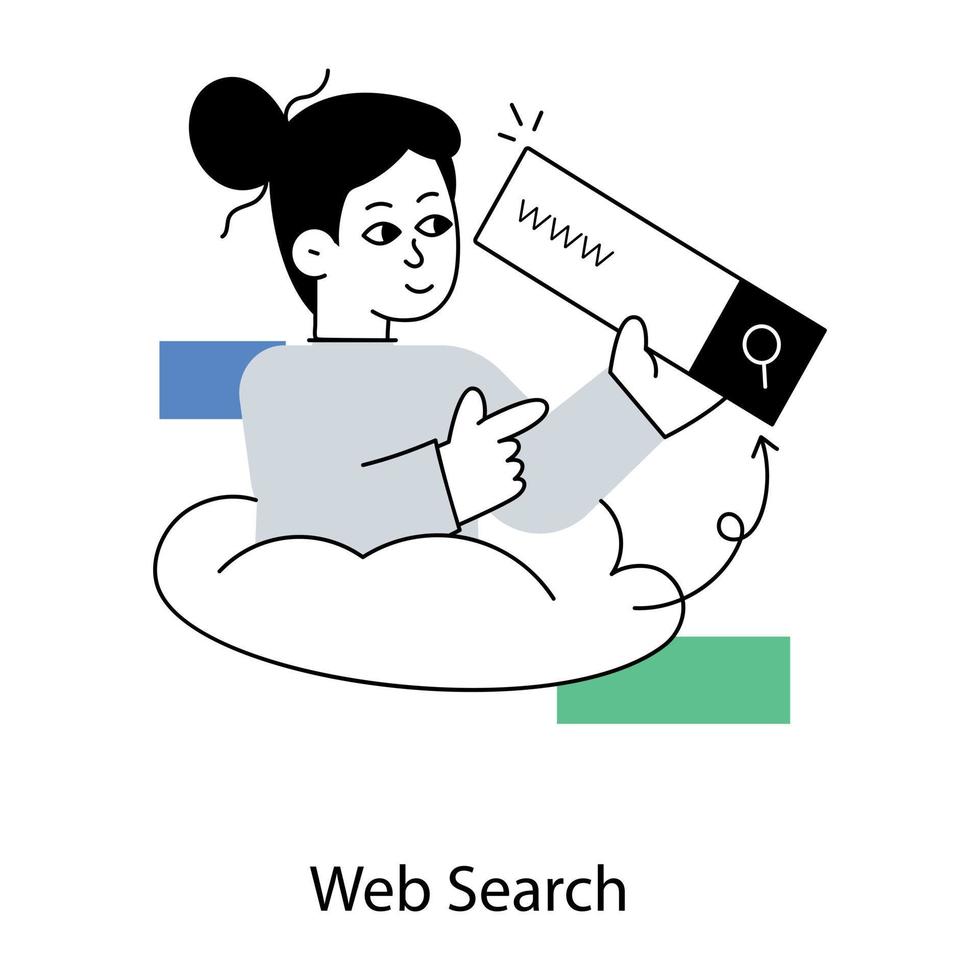 recherche web à la mode vecteur