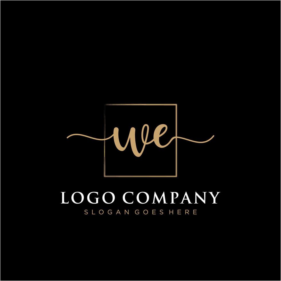 initiale nous féminin logo collections modèle. écriture logo de initiale signature, mariage, mode, bijoux, boutique, floral et botanique avec Créatif modèle pour tout entreprise ou entreprise. vecteur