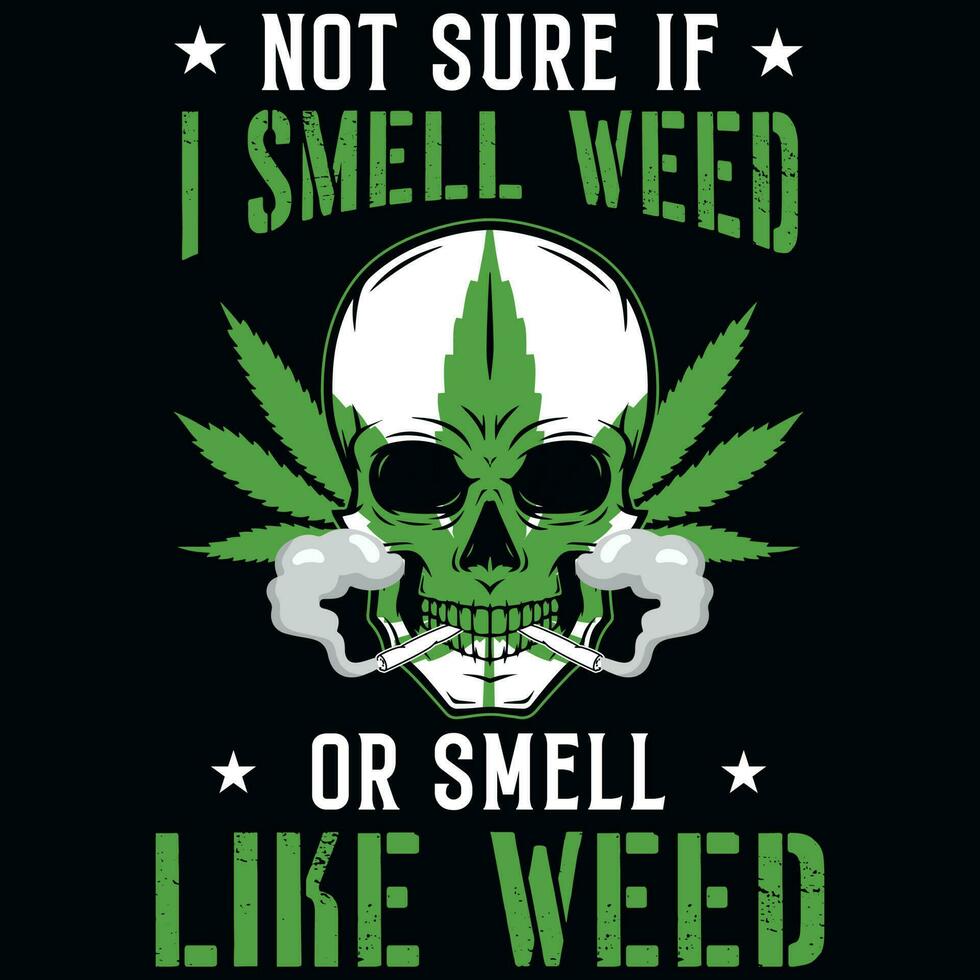 fumée cannabis graphique T-shirt conception vecteur