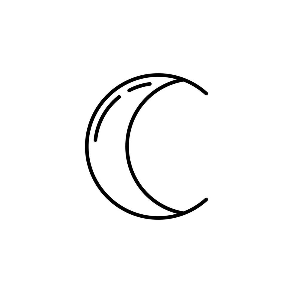 lune ligne icône. minimal, Facile et nettoyer concept. utilisé pour icône, logo, symbole ou signe vecteur