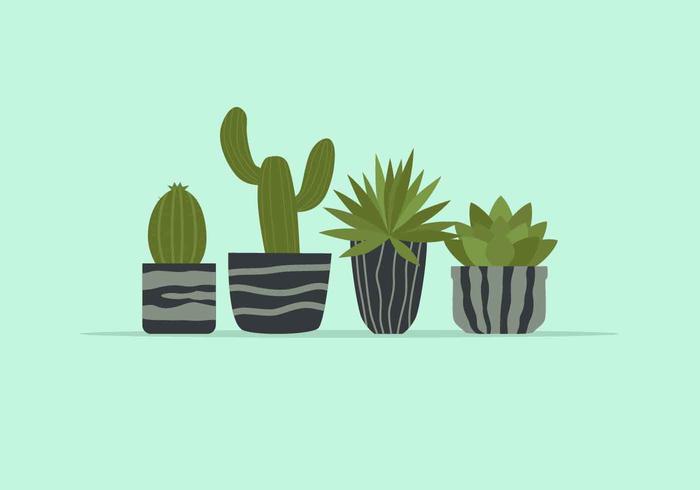 Illustration vectorielle de plante en pot vecteur