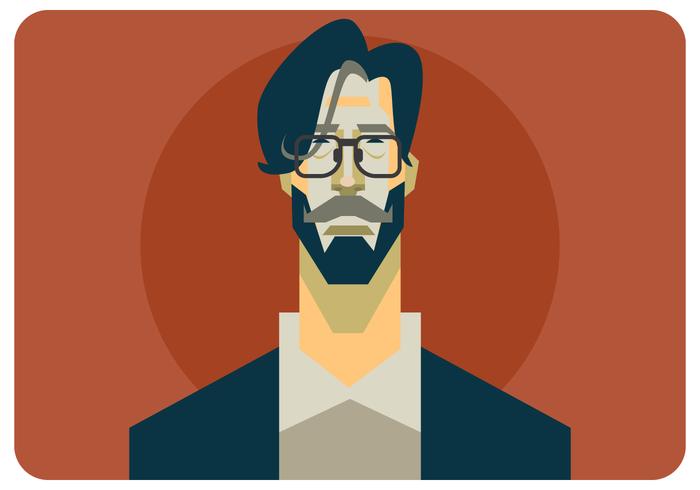 Vieil homme Pop Art Vector