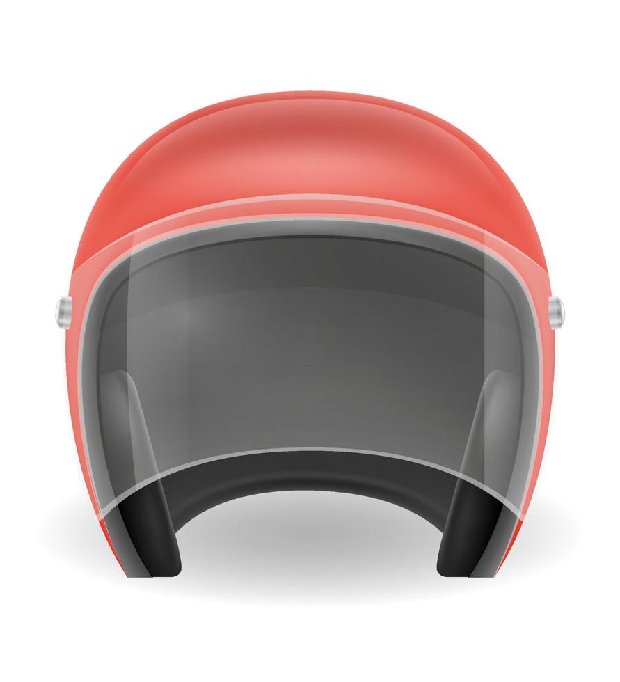 vieux motocycliste casque pour conduite une moto vecteur illustration isolé sur blanc Contexte