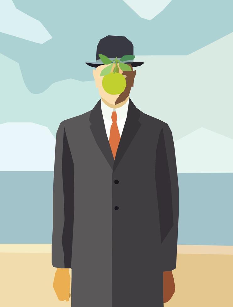 le fils de homme La peinture après abstraction, René magritte vecteur