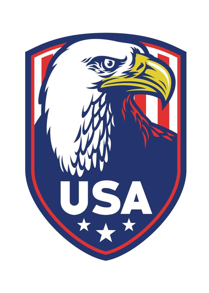 chauve Aigle badge de Etats-Unis vecteur