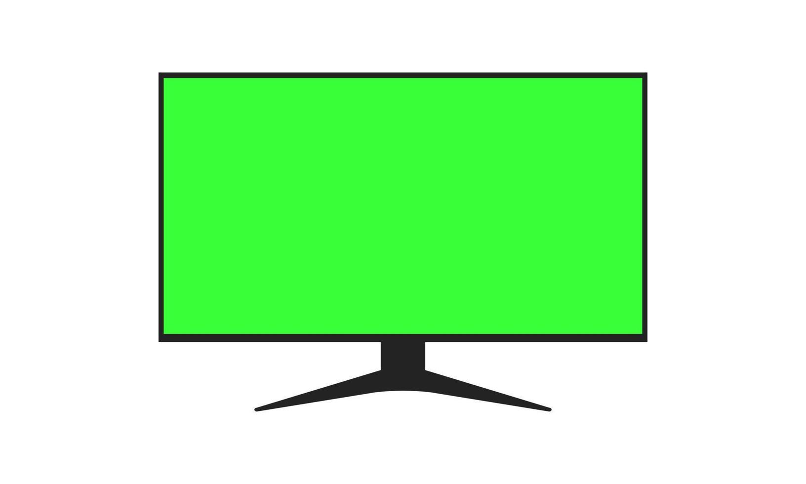 vert écran plat large la télé vecteur illustration