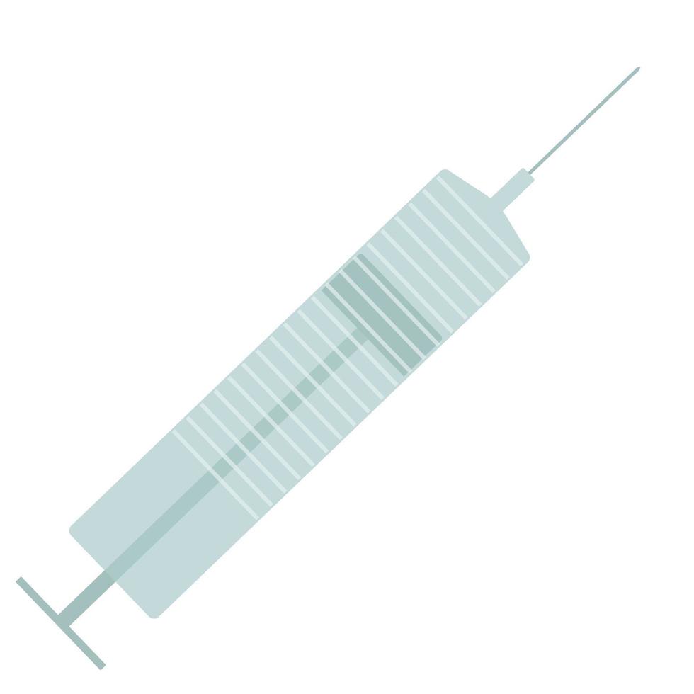 vecteur injection. en vigueur à vaccin injection, vaccination illustration. plat icône Plastique seringue avec aiguille. vecteur illustration