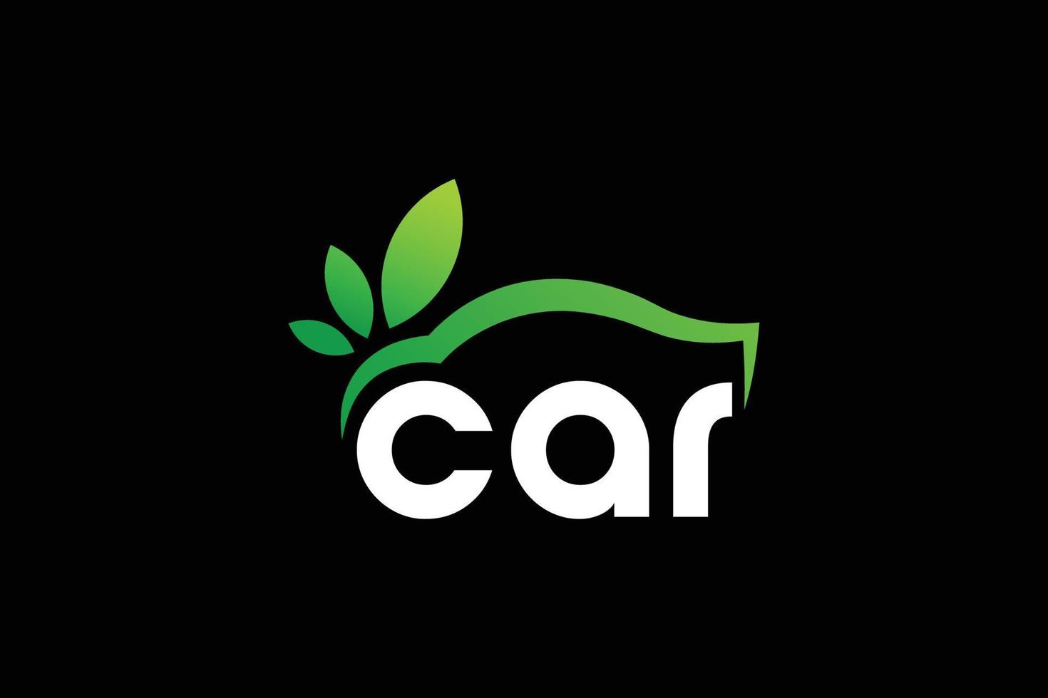éco vert voiture logo conception gratuit vecteur modèle