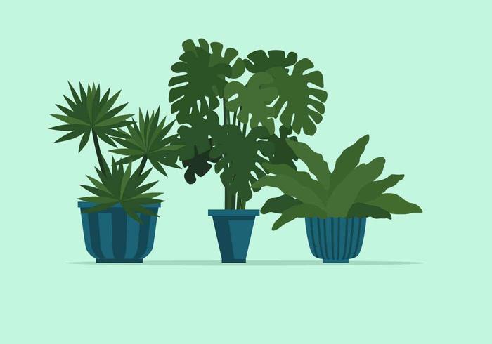Illustration vectorielle de plante en pot vecteur