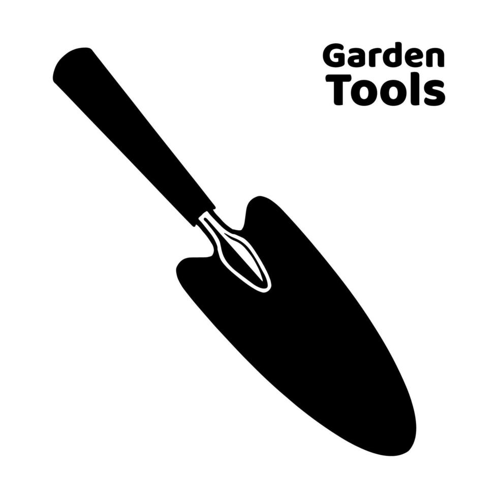 main scoop pour creusement et plantation semis. jardinage outils. plat style icône. isolé sur blanc Contexte. vecteur. vecteur