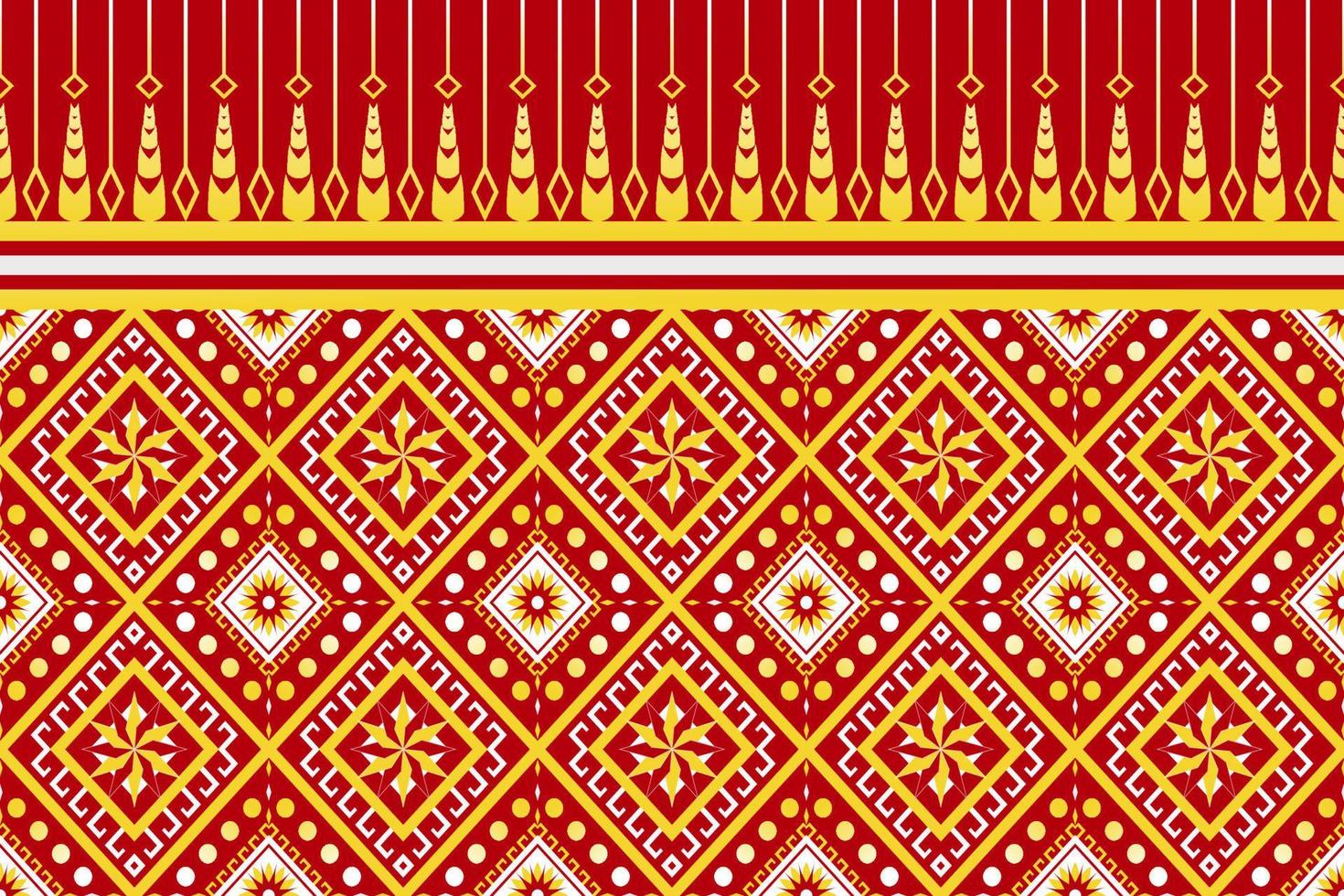 motif harmonieux ethnique géométrique coloré conçu pour le fond, le papier peint, les vêtements traditionnels, les tapis, les rideaux et la décoration de la maison. vecteur