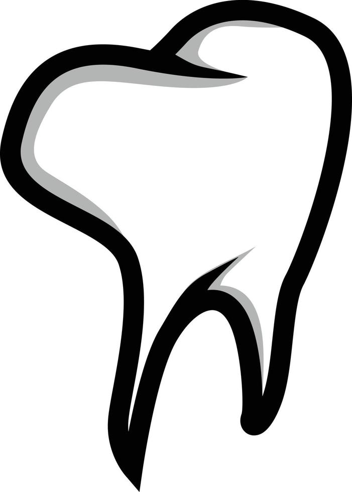 vecteur d'icône de ligne de dent. illustration de symbole de dent médicale