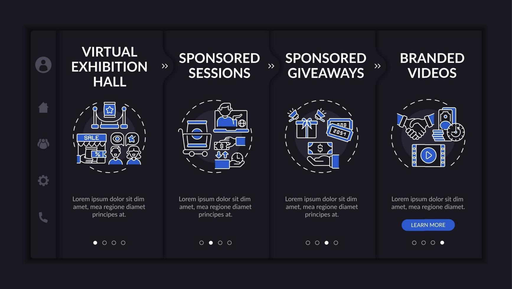 modèle de vecteur d'intégration de réunions en ligne sponsorisées