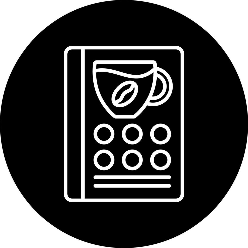 café carte vecteur icône style