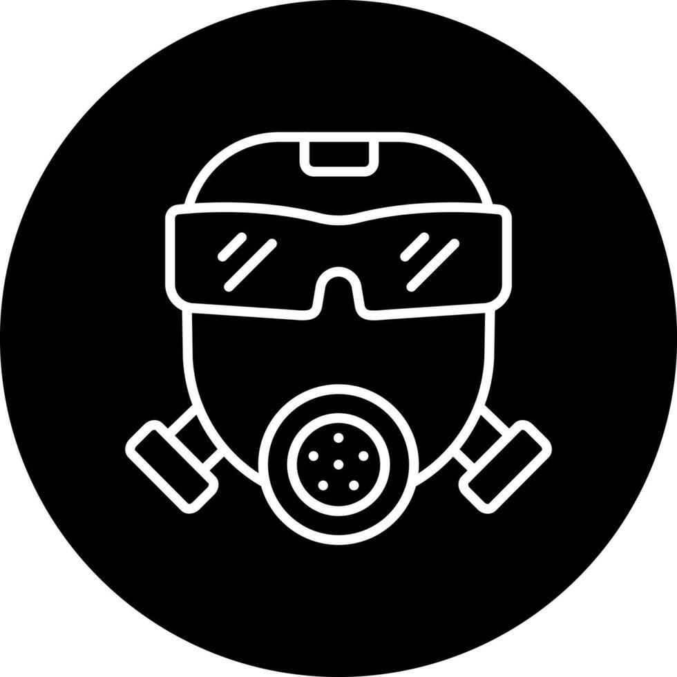 gaz masque vecteur icône style
